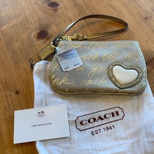 NEW Coach Lurex Wristlet